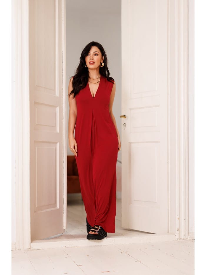 B284_Sukienka_wiskozowa_maxi_z_zakladka_bordowa