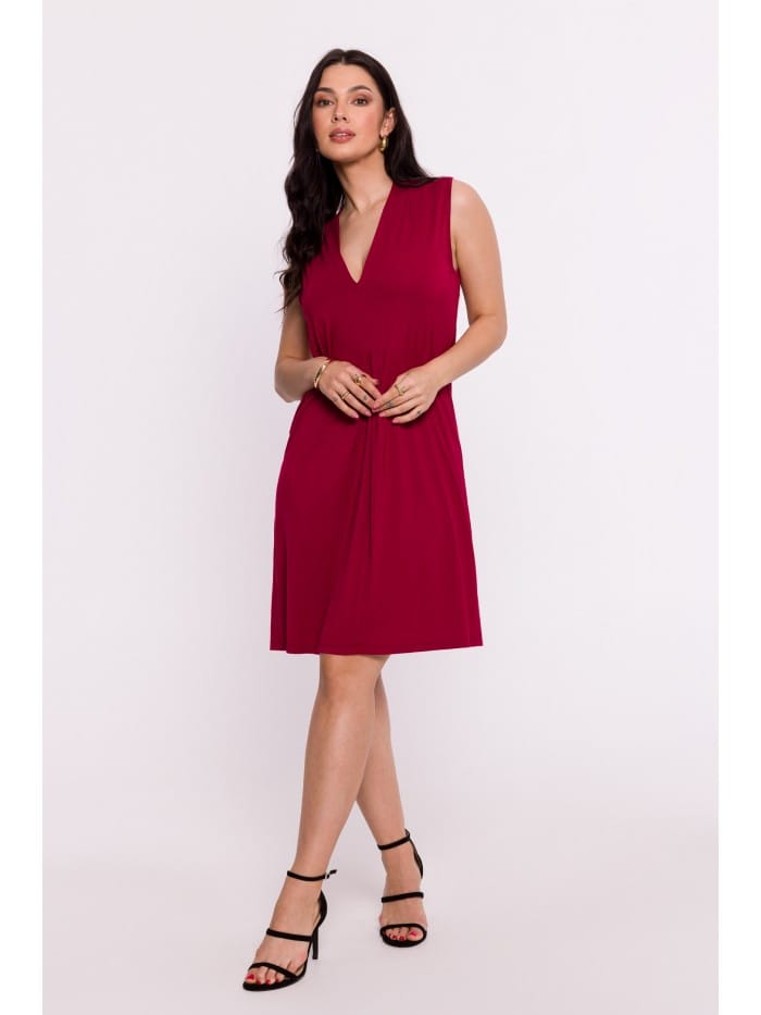 B286_Sukienka_wiskozowa_z_zakladka_krotka_bordowa