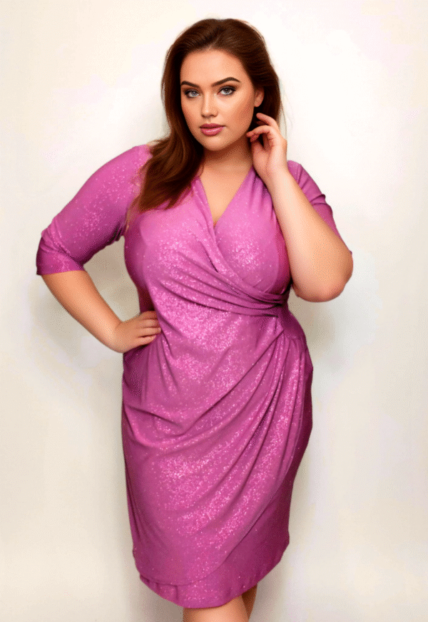 Sukienka brokatowa | Plus size