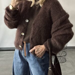 Kardigan sweter czekoladowy MOHER