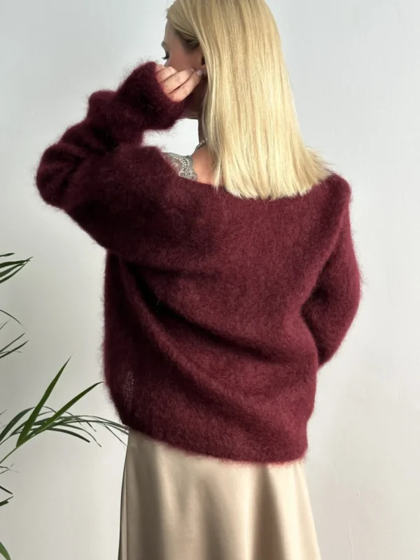 Kardigan sweter bordowy MOHER